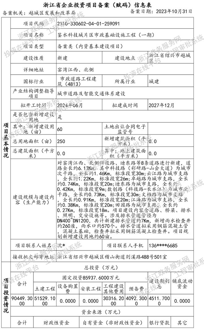 总投资超9亿元！绍兴迪荡东完美体育网站8条道路即将新建(图3)